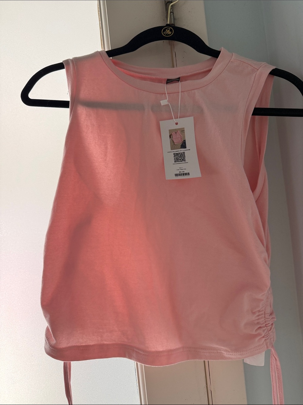 SHEIN Women's Pink Side-Drawstring Tank Top